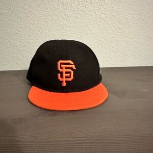 New Era Kids Black and Orange Hat